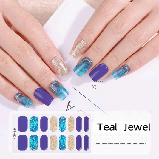 Teal Jewel - UV Gel Nagelfolien - StickyNails Studio