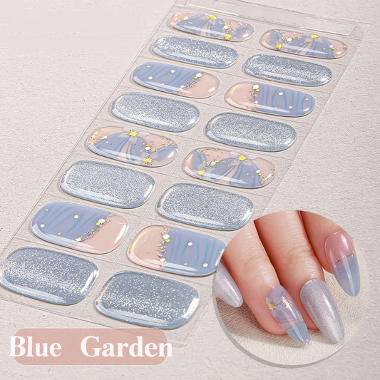 Blue Garden - UV Gel Folien - StickyNails Studio