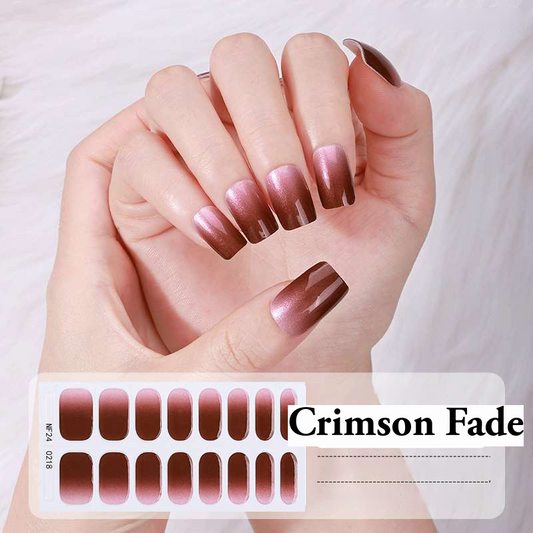 Crimson Fade – UV-Gel-Nagelfolien – StickyNails Studio